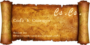 Csák Csongor névjegykártya