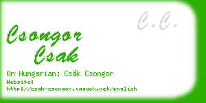 csongor csak business card